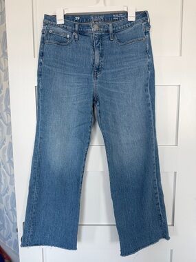 NEW WO TAG J. Crew 96 Kick Out Semi Stretch Lt Blue Denim Jeans Size 29